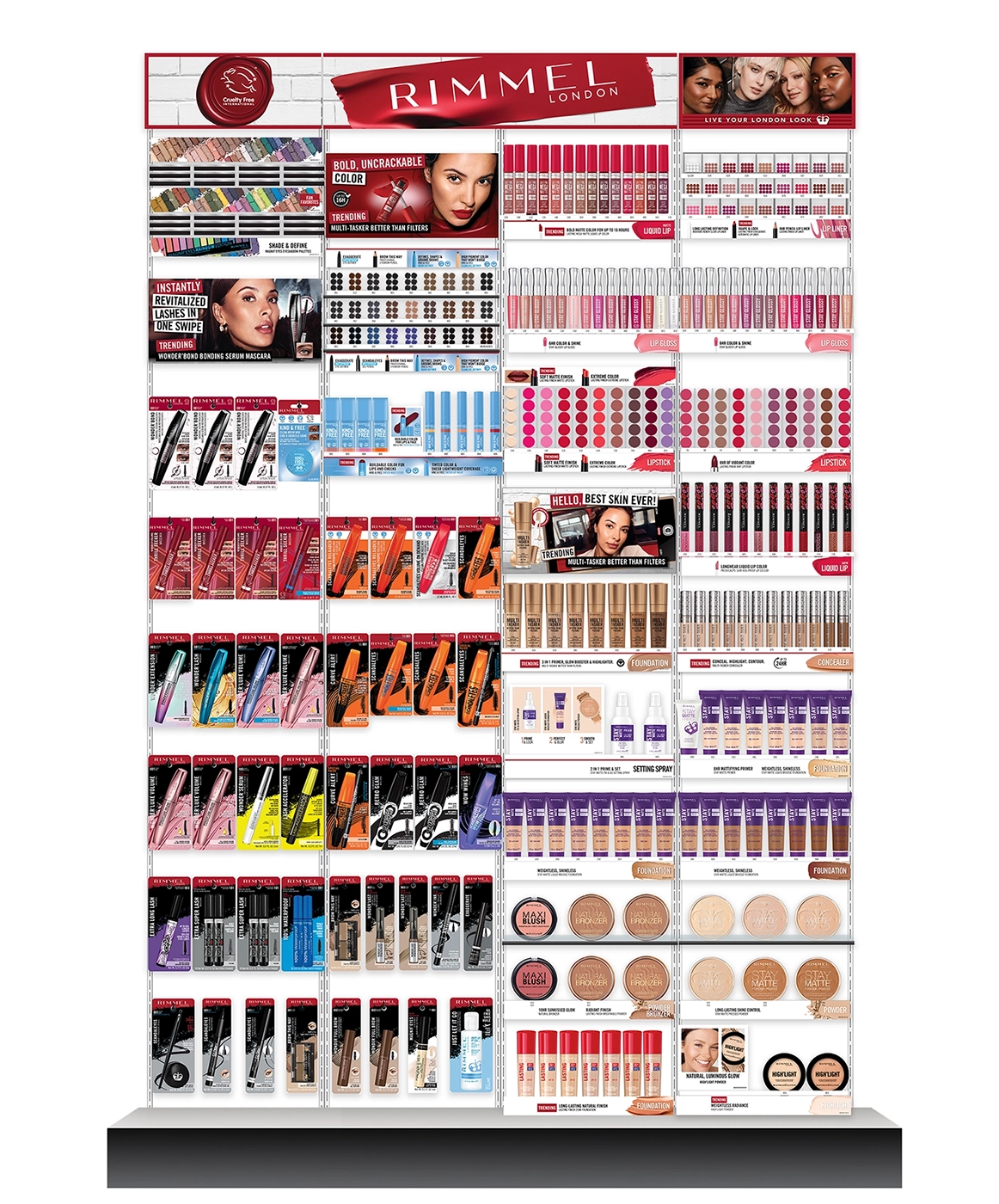 Rimmel National Wall retail graphics rendering
