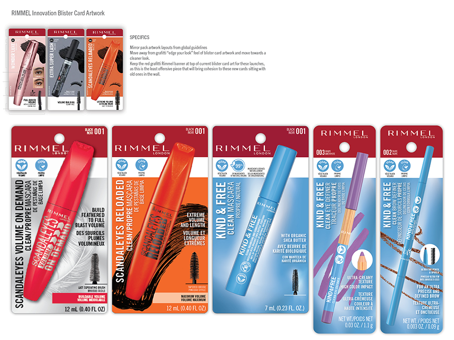 Rimmel Innovation Blister Card Artwork